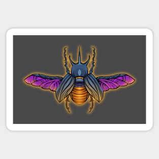 flaming beetle Sticker